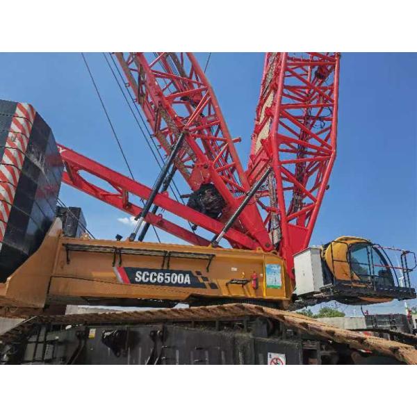 2019 Sany Used Crane SCC 6500 Main Boom 147+12m Counterweight 560 Tons Operating Hours 1041h Excellent Condition.