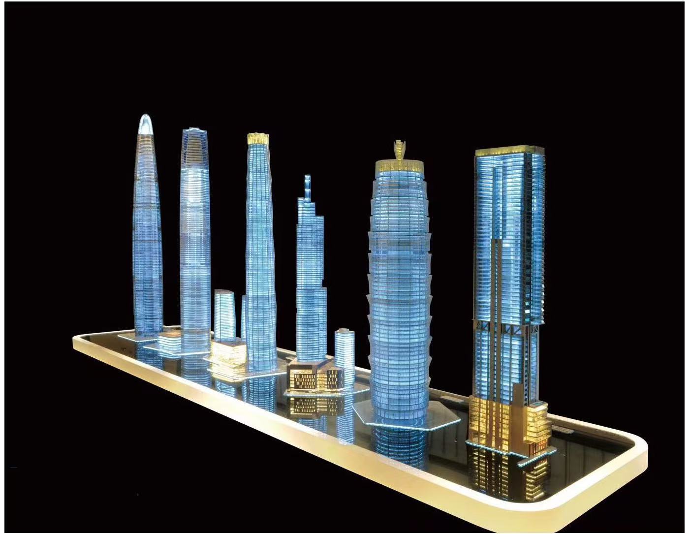 Cityscape Architectural Scale Model High Rise Towers Scale Model For Architecture