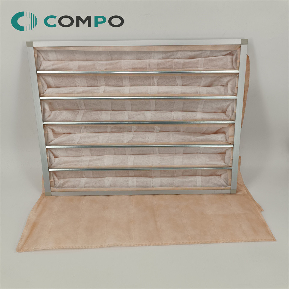 Quality Fiberglass AHU Filter G4 F5 F6 F7 F8 F9 Hepa Air Conditioning Bag Filter for sale