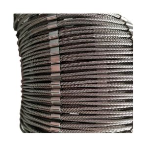 SS316 Flexible Metal Wire Rope Mesh Architectural 100mm Hole