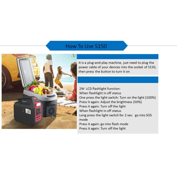Best Battery Powered Generator 150W Powered Lithium Ion Battery Portable Power Stations for Outside