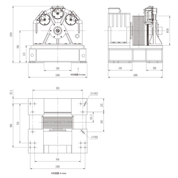 IP41 Rated Gearless Traction Machine For Elevator With Phi 540mm Sheave Diameter