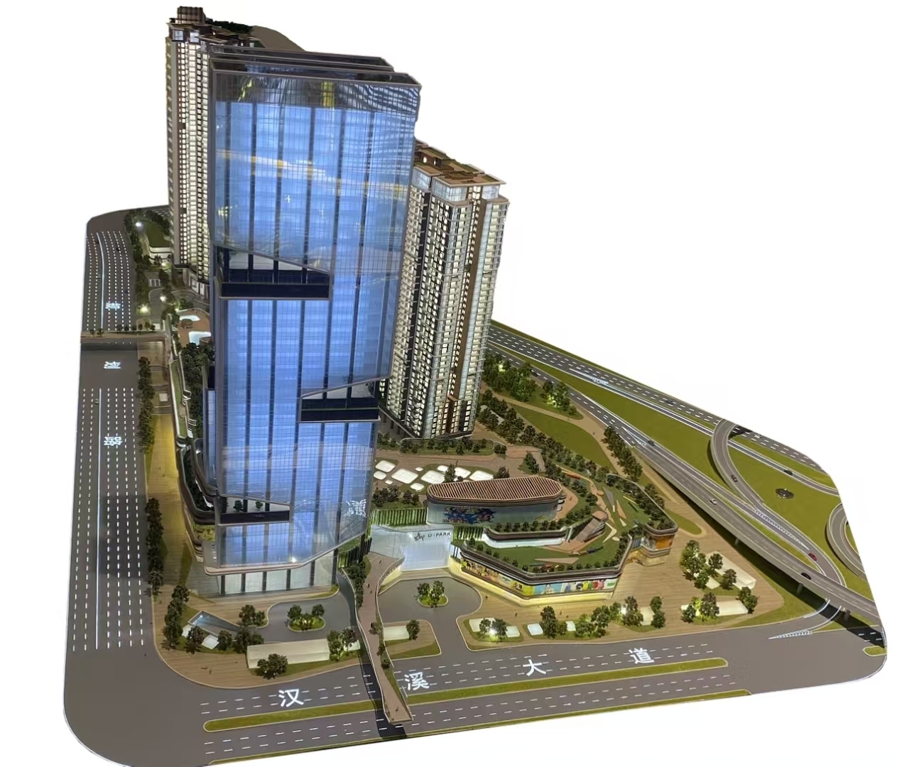 Precision Architectural Model Display 1:150 Commercial Building Model
