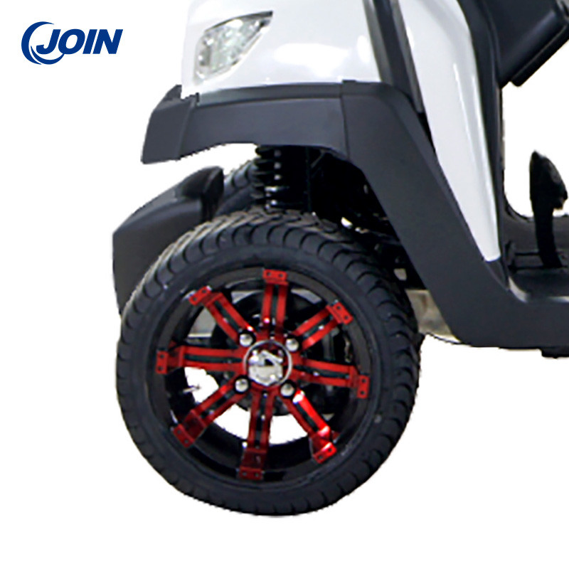 215/35-12 Black And Red Golf Cart Wheels 12in For Electric Golf Buggies