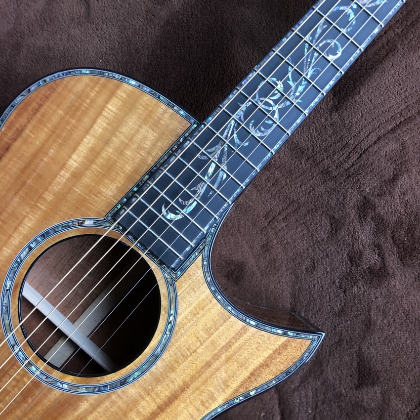 Custom 2021 New Style GPS14 with Angle Cut Corners Real abalone Inlay KOA Wood Acoustic Guitar