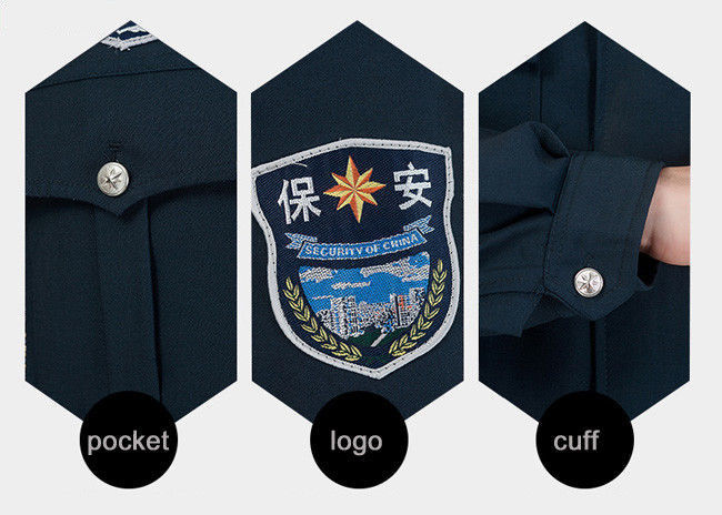 Fur Collar Security Guard Uniform , Security Guard Jackets With Two Pockets