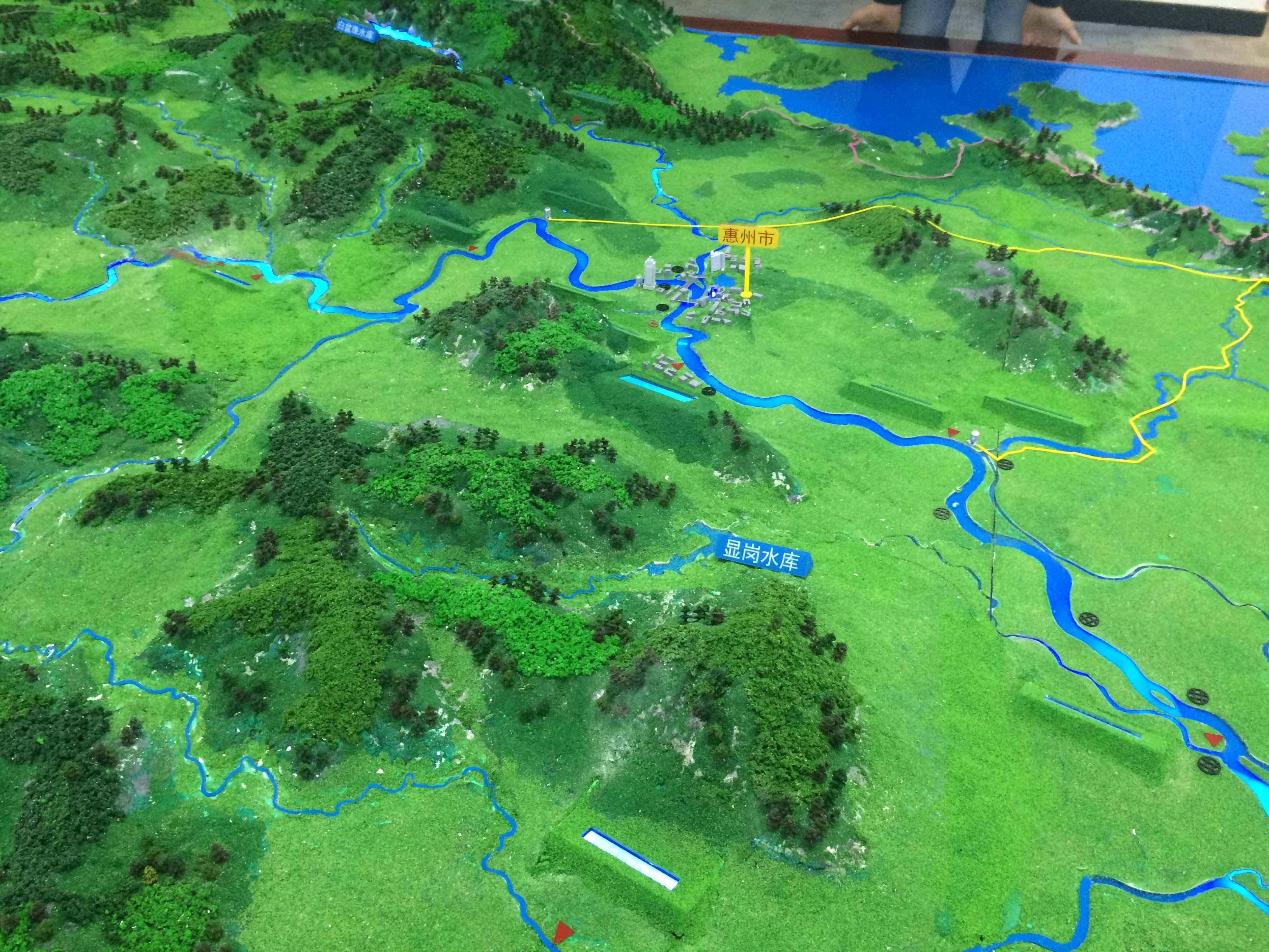 Detailed view of urban planning model