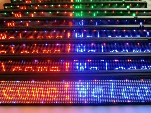 P10 / P12 2R1G AC220V / 110V Tri Color Led Message Display Screen modules For Advertising Media