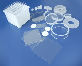 Quality 80% - 95% UV Transmission Fused Quartz Plate Square Round Shape for sale