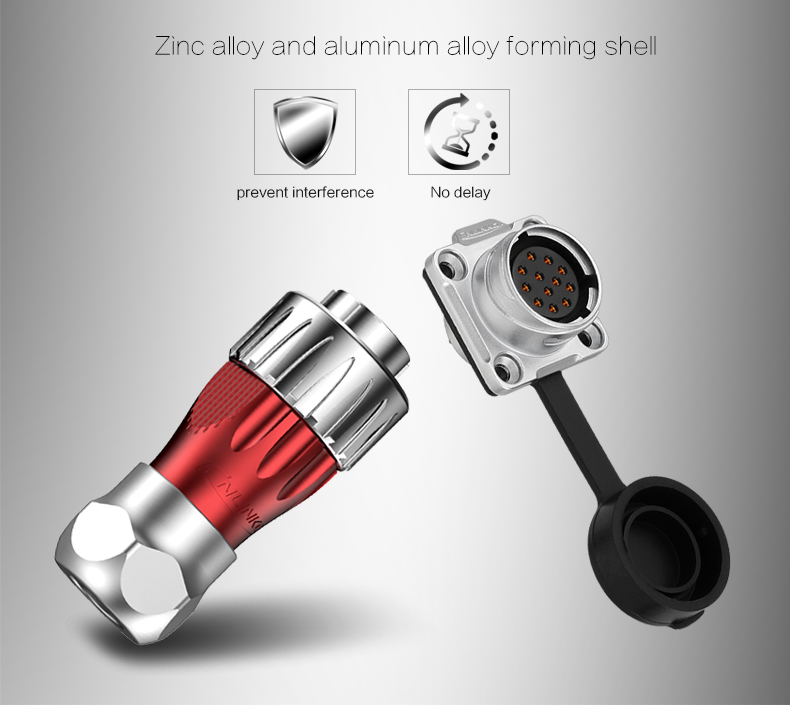 CNLINKO M20 Male Female Electrical 220V 500V Plug and Socket 12 Pin Wire Connector Waterproof Power signal Connector
