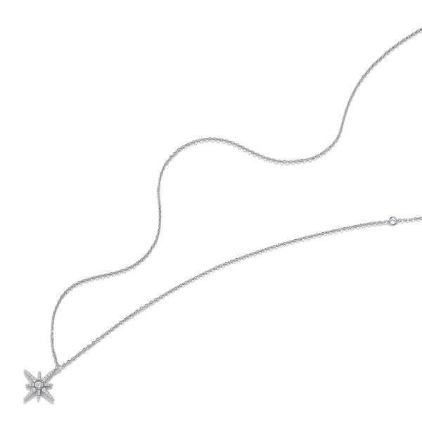 0.67in 41cm Shinny Sterling Silver Jewelry Necklaces 18k Gold Star Moon Necklace SGS