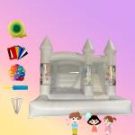 Jumping Castle Inflatable Bounce House White Bouncy Castle With Slide for