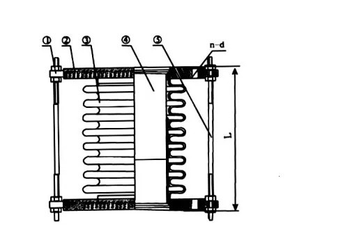 BS 4504 Metal Compensator SS304 316L Axial Bellows Style Expansion Joint