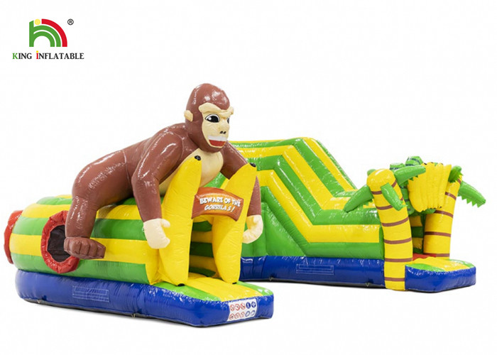 21ft Outdoor PVC Monkey Theme Inflatable Obstacle Course Rental For Events