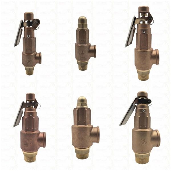 Brass Safety Valve 1/2"-2" Pipeline System Overpressure Protection Device Customized LOGO