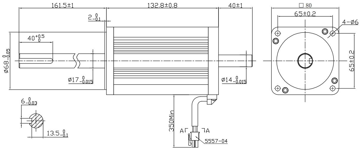 Double And Single Shaft 80mm Brushless Dc Electric Motor for chenille yarn spinning machine