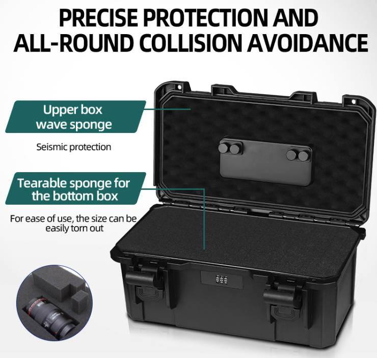 PP Plastic Protective Hard Case With Foam High Security Tool Storage Case