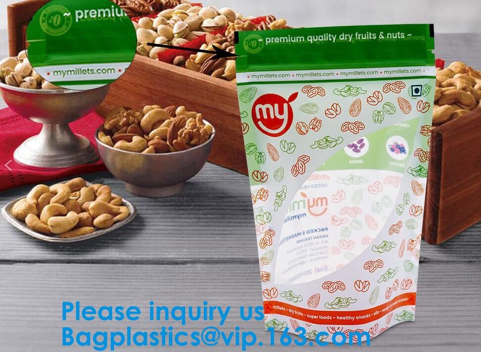 Glossy Laminate Zipper Bag Aluminum Foil Flat Pouch Bag Matte Finish Aluminum Foil Compostable Doypack