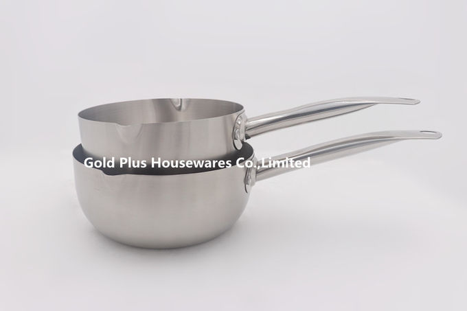 20cm Home cooking pot stainless steel basting bowl non-stick kitchen sauce pans with long steel handle