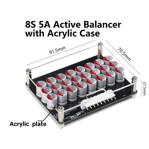 Enerkey 5A 3S 4S 5S 6S 7S 8S 9S 10S 12S 14S 16S 17S 21S Lithium Active Equalizer with Acrylic Plate Li-ion/Lto/Lifepo4 Battery Balancer for Scooter