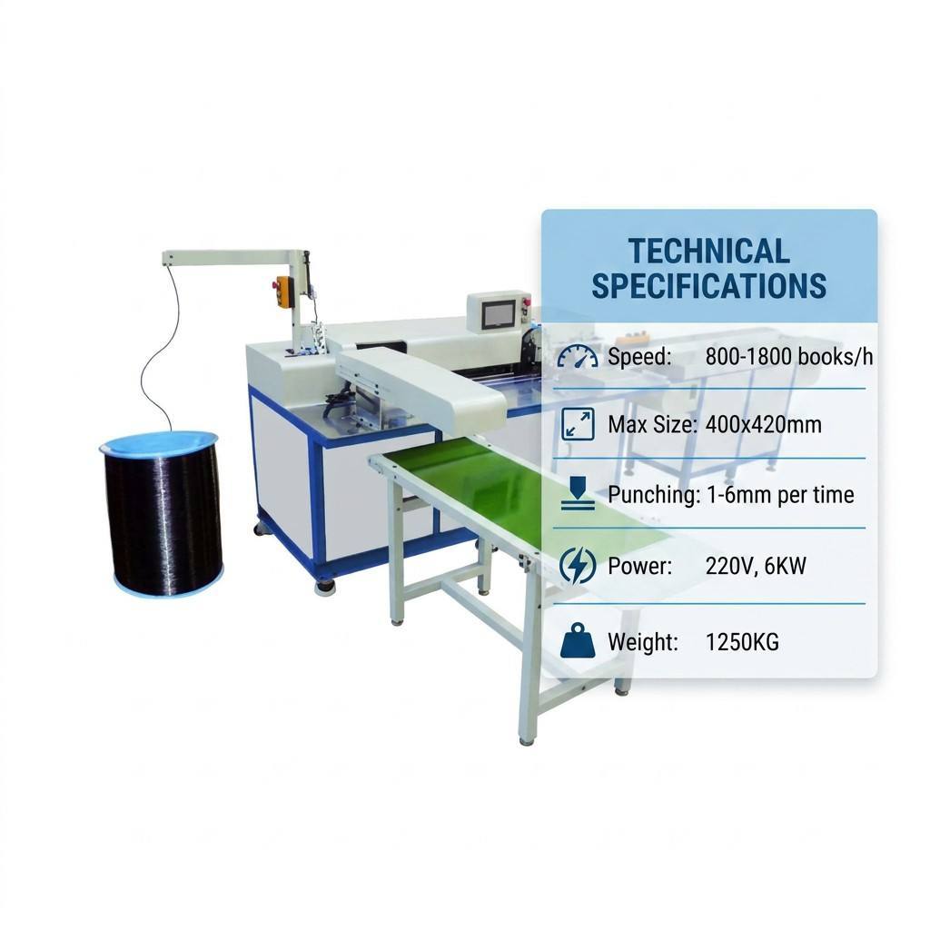 Automatic Spiral Wire Binding Production Machine