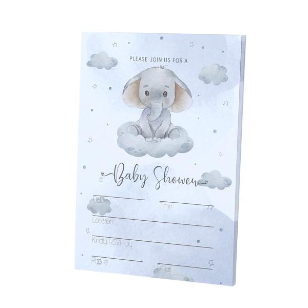 Customized Size Cartoon Gender Reveal Party Cards and Envelopes Baby Shower Invitations