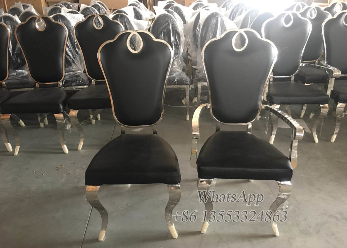 Stainless Steel Armchairs With Leather For Wedding, Event and Party (YS-2-1)