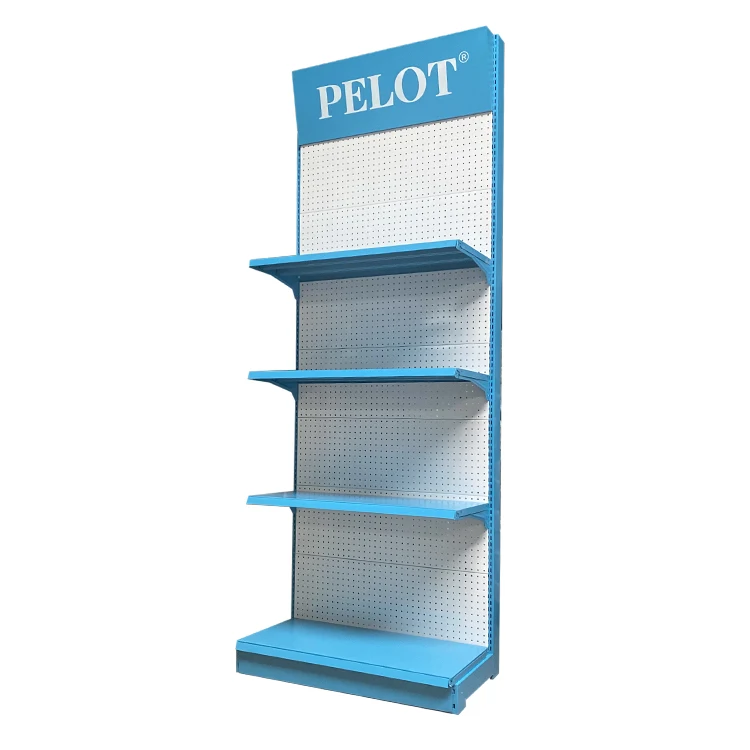 Metal Convenience Store Gondola Shelving Slide Supermarket Display Shop Rack
