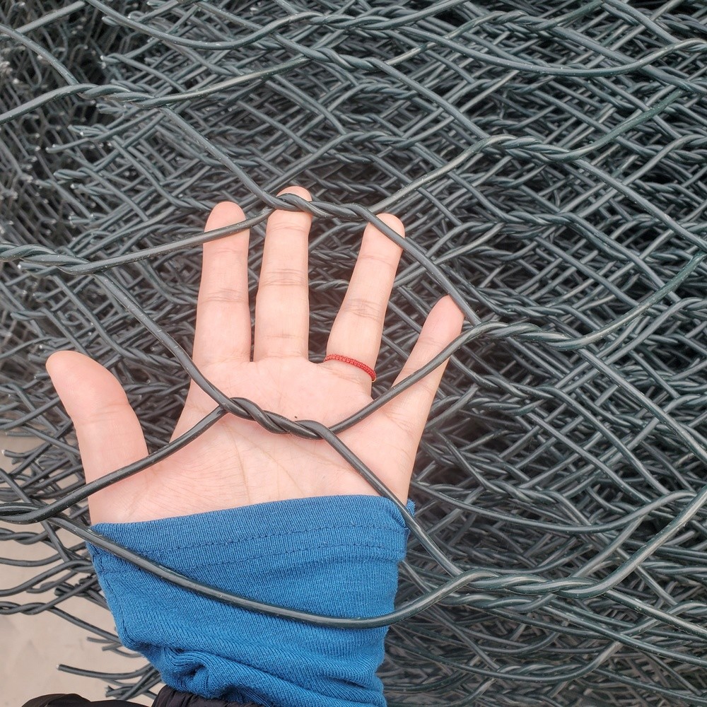 Galfan Wire 2.7mm Metal Gabions Basket Cage Construction Black Finish
