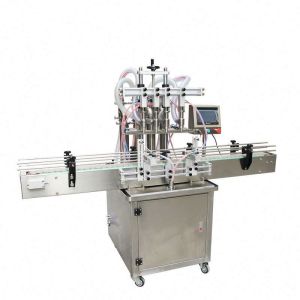 Automatic Straight Line 4 Heads Automatic Servo Liquid Filling Machine 100