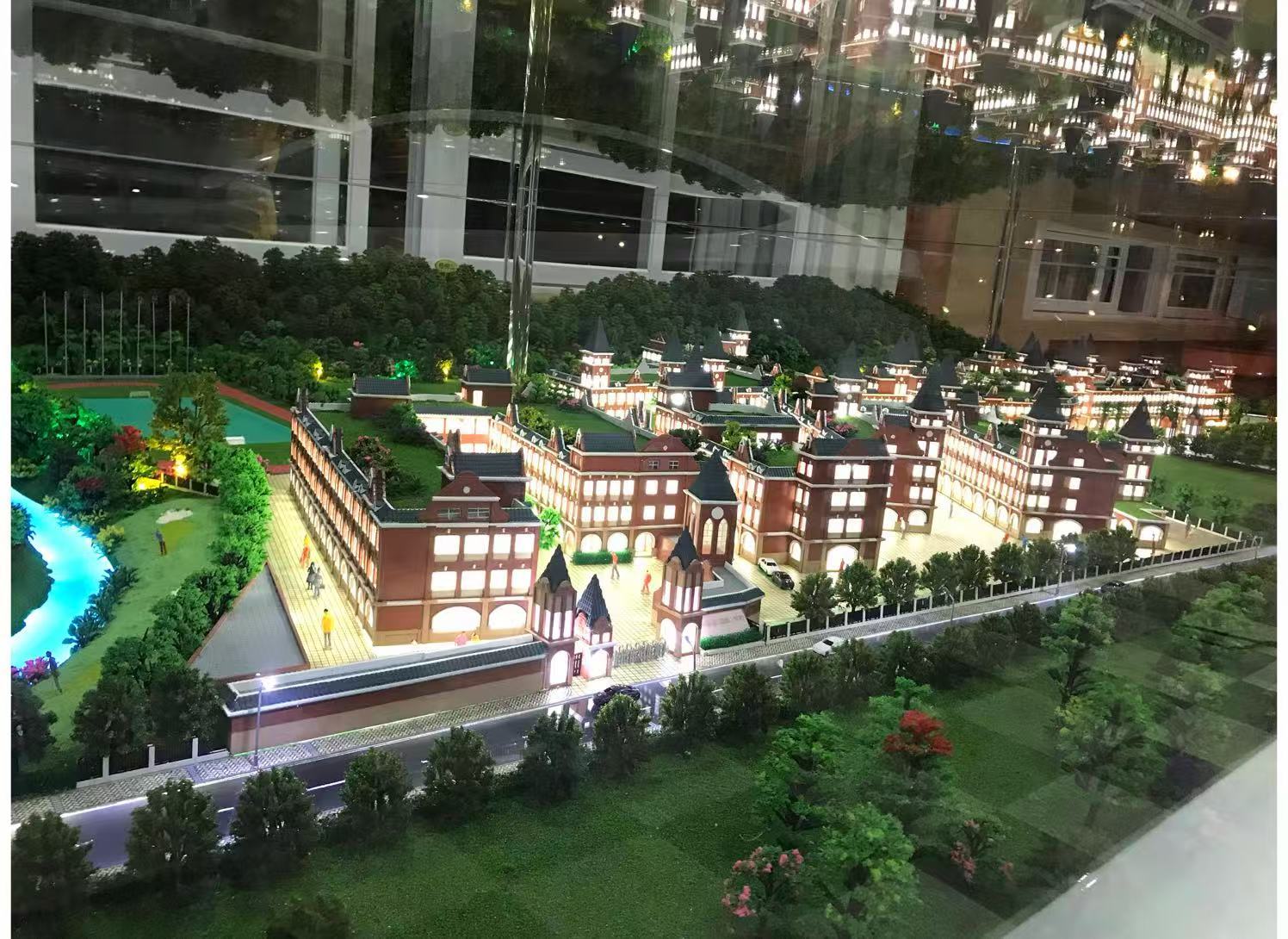 Foreign Language School Scale Model 1:150 Campus Model Classical Style