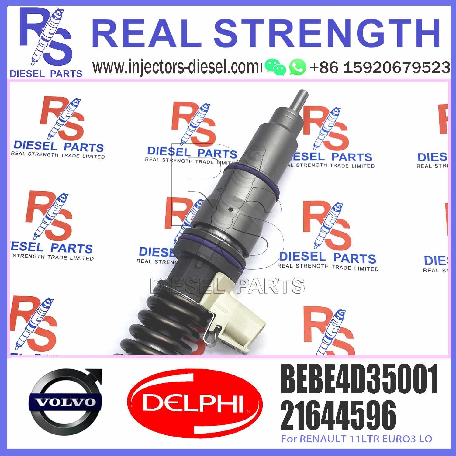 injector common rail injector 3801432 BEBE4D35001 For RENAULT MD11 EURO 3 LOW fuel injector BEBE4D04001