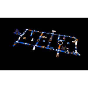 86X46Meter Floating Inflatable Aqua Park Waterpark Design Outdoor Inflatable