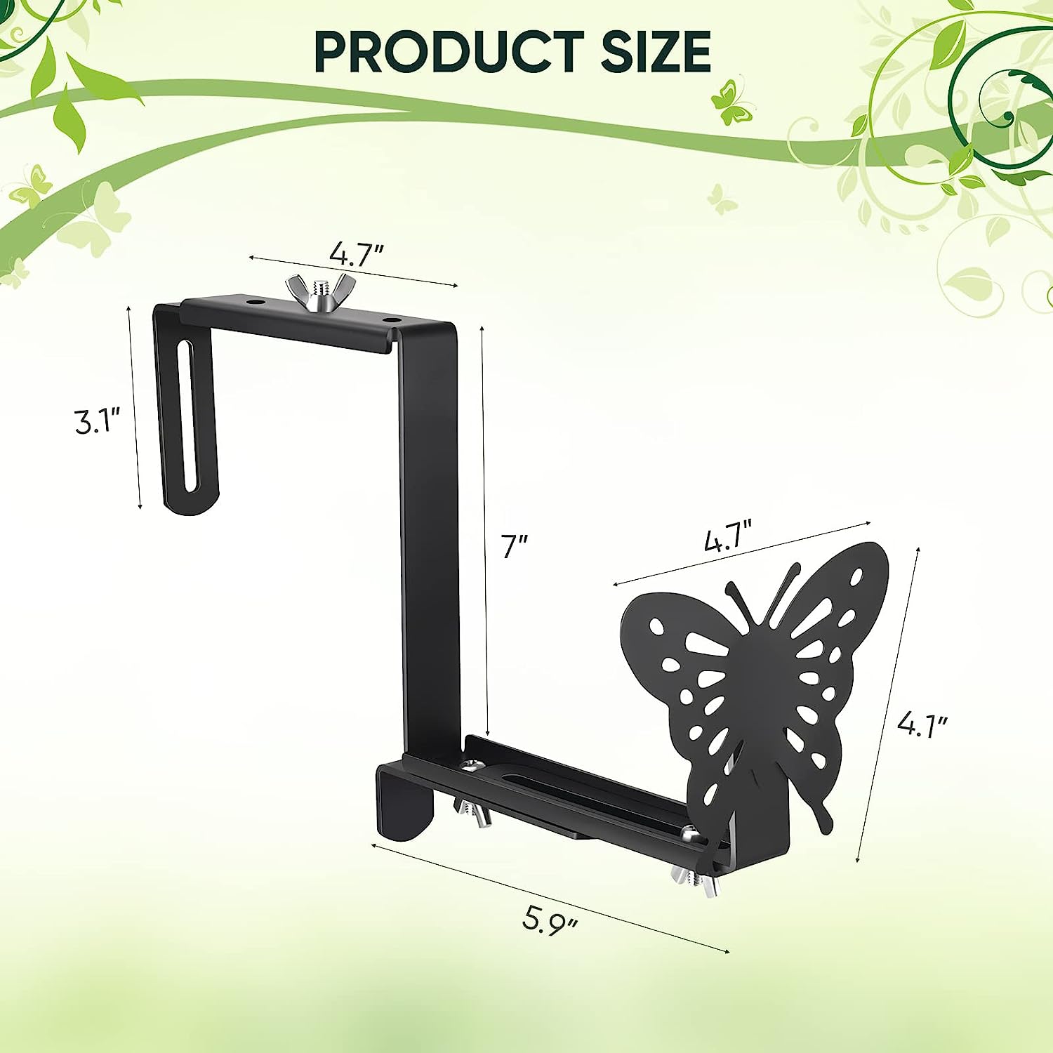 Adjustable Hanging Window Flower Pot Stand Brackets for Customized Flower Box Hanging