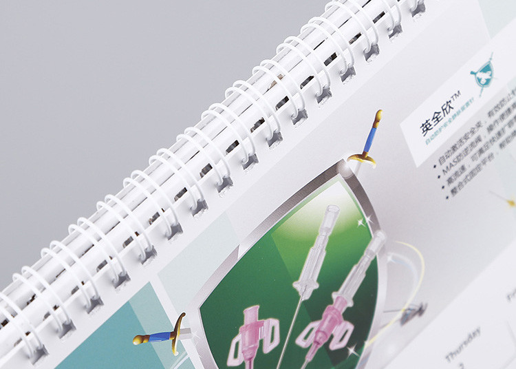 Spiral Bound Weekly Desk Calendar , Full Color Small Stand Up Desk Calendar