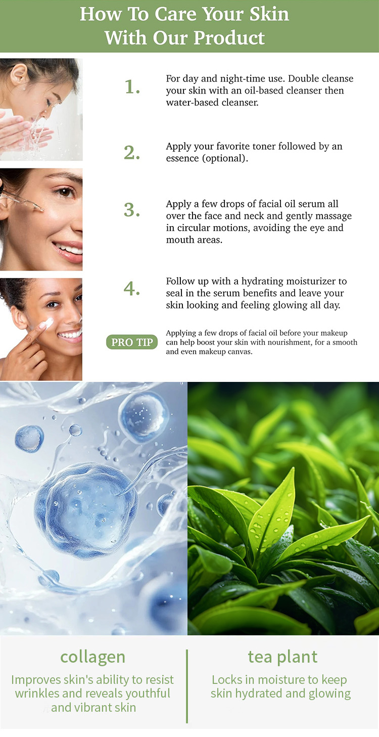 Tea Tree AHA Vitamin E Skincare Face Serum Essence For Hydration Black Spots