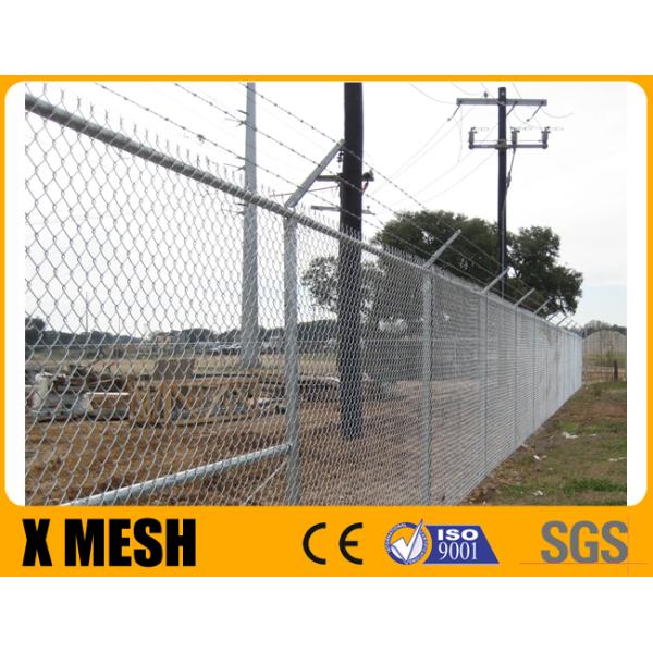 Commercial Areas 2100mm Height Chain Wire Fencing Black Bs En 10244-2 2009 Standard