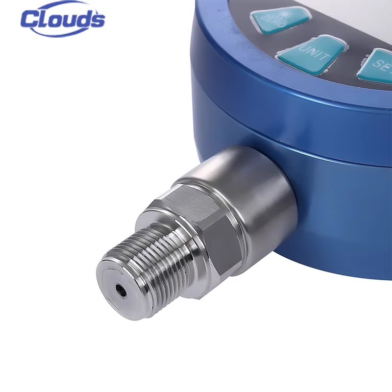 Digital Pressure Gauge YK120B Durable Stainless Steel Housing with Large Backlit LCD for Accurate Pressure Readings