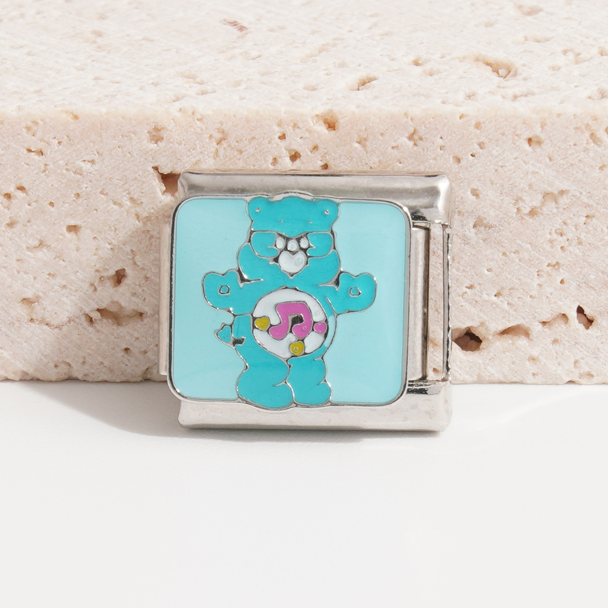 New Arrivals Popular Cartoon Italian Charm Link Bear Stainless Steel Charms Bears Italian Charms Bracelet