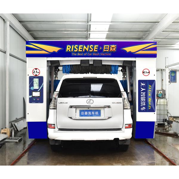 Risense Full Automatic Rollover Car Wash System Machine with 5 Brushes and air Dryer for Sale