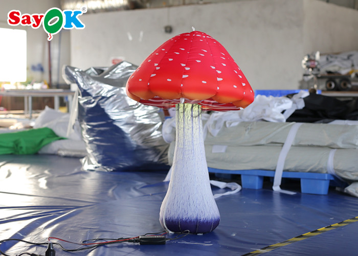Wear - Resisting Inflatable Lighting Decoration / Blow Up Mushroom