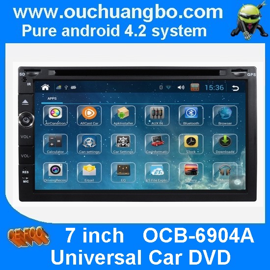 Ouchuangbo 7 inch android 4.2 Universal Car DVD stereo head unit radio support 1024*600 BT Phonebook
