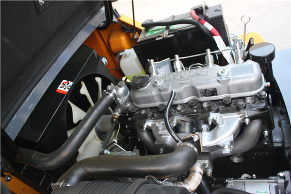 3.5T Small Diesel Forklift Orange Diesel Engine Forklift Japan Isuzu Engine