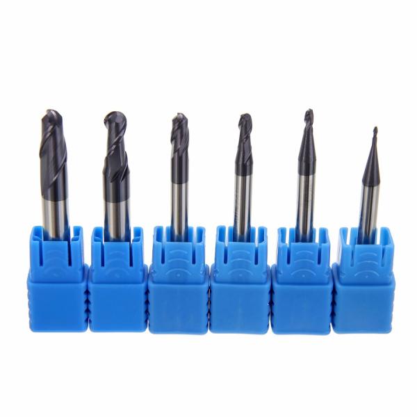 Solid Tungsten Carbide Cnc Round Spherical Ball Nose End Mill