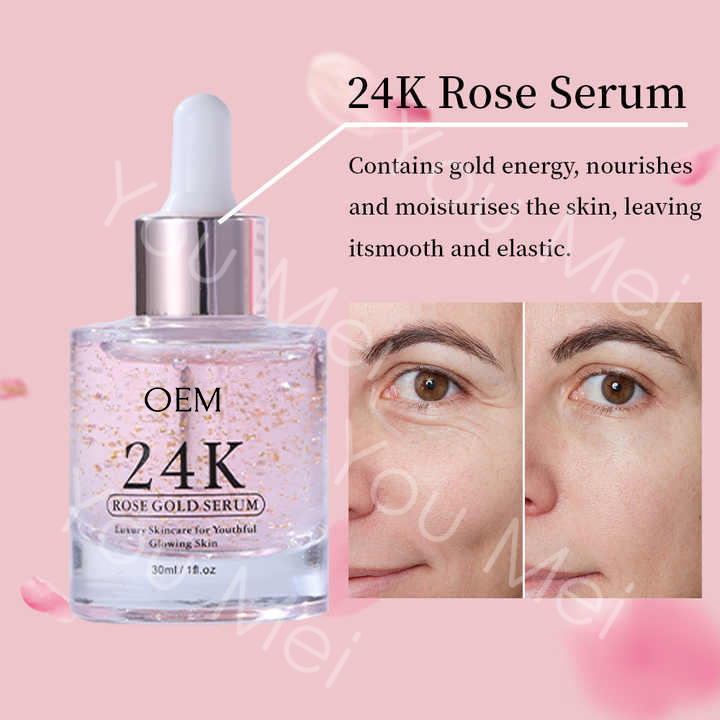 Paraben Free Aloe Vera Glycerin Skincare Face Serum 24K Pure Gold Hyaluronic Essence