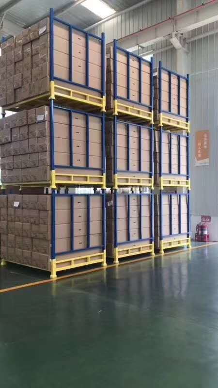 Customized Steel Portable Stacking Racks 1500kg Load Capacity 200mm Wheel Diameter