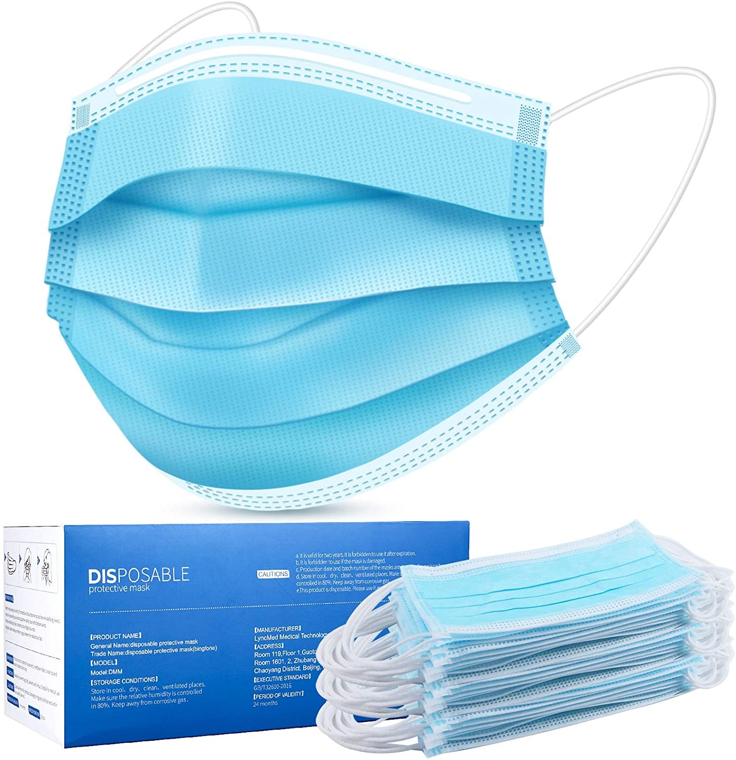 Quality 3 Layer Disposable Mouth Mask NonWoven Earloop Procedure Masks for sale