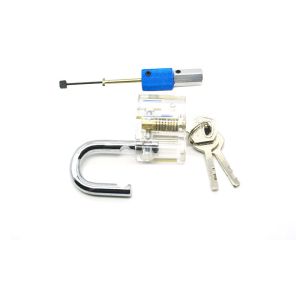 Quality Transparent Diamond Practice Padlock Pick Lock Kit Combination Of Equipment for sale
