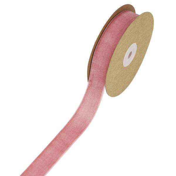 Quality 25mm single side velvet ribbon with different size for sale