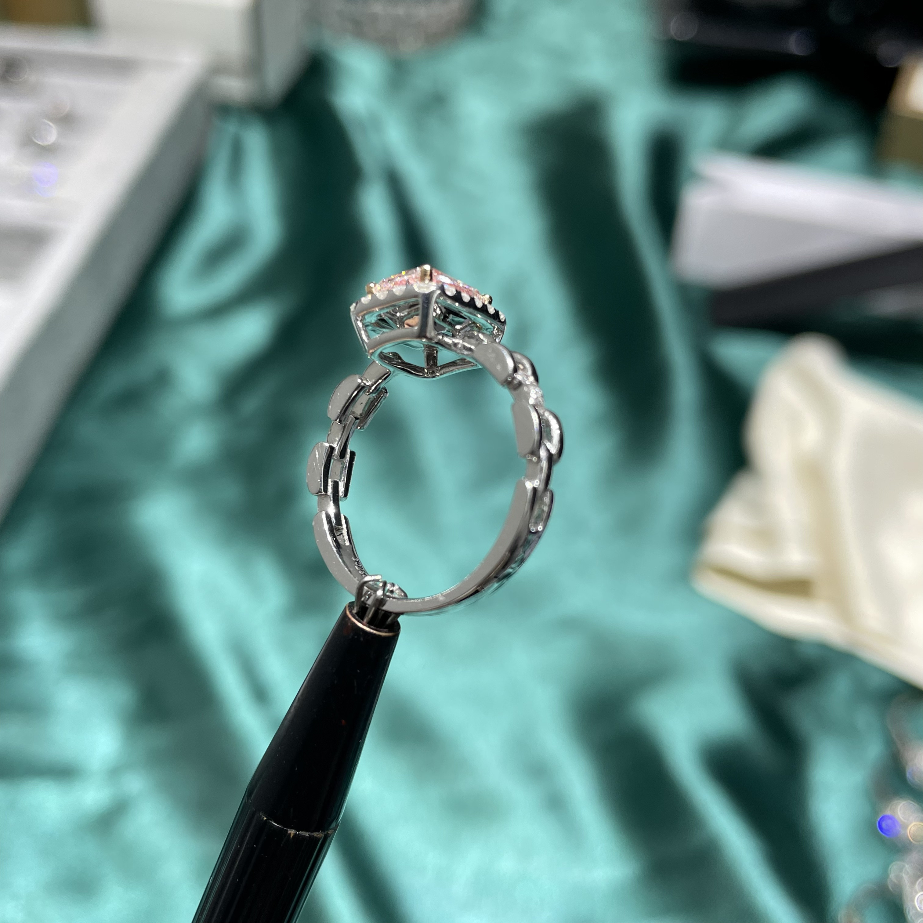 jewelry design Lab Diamond Jewelry Custom-Made Cushion Fancy Diamond Ring